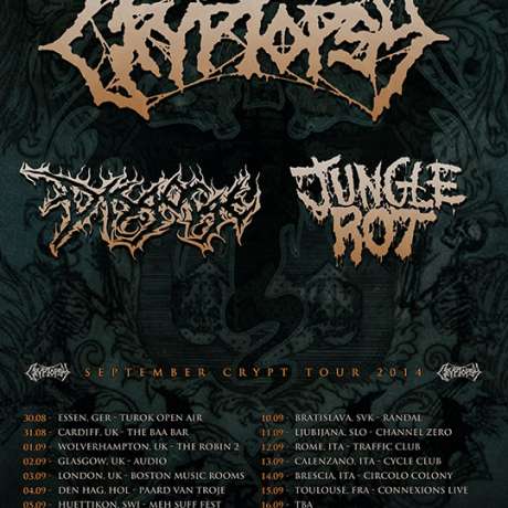 Cryptopsy, Disgorge, Jungle Rot